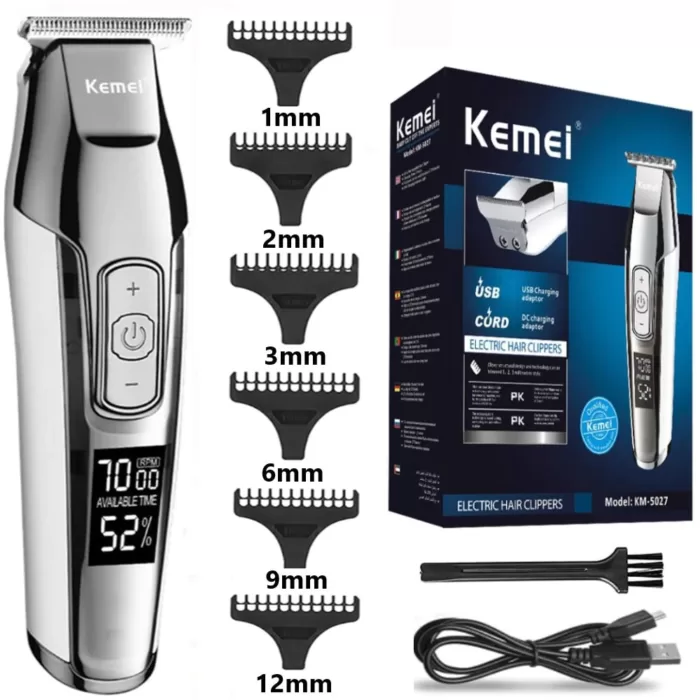 Kemei Km5027 Hair Clipper Professional Beard Trimmer Barber Hairdresser Men Shaver Haircut Machine Cordless Hair Cutting Machine