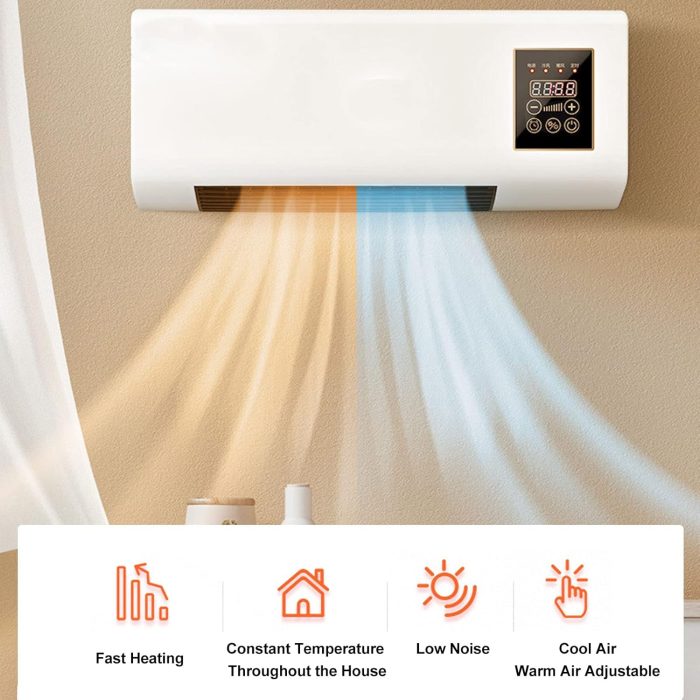 Wall Mounted Electric Heating Air Conditioner with Remote Control Made in Germany